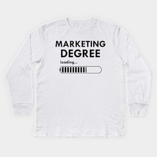 Marketing degree loading Kids Long Sleeve T-Shirt